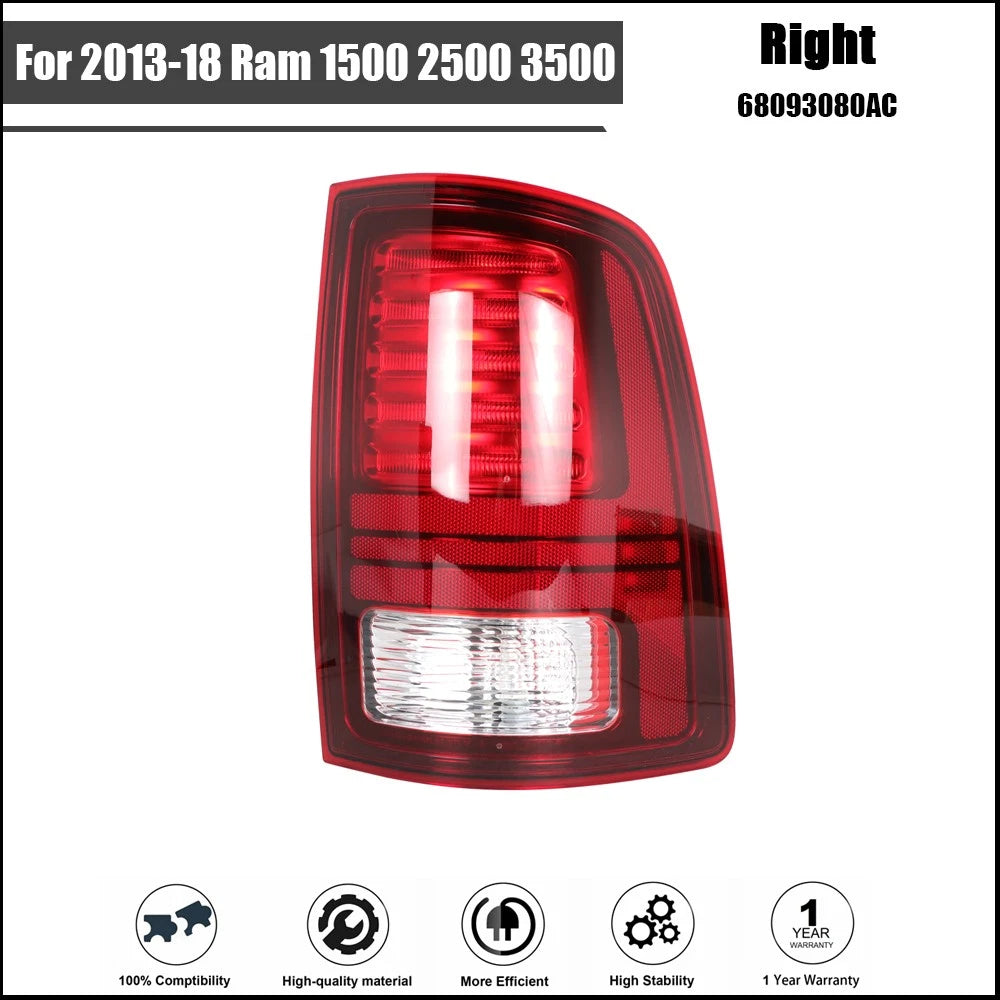 Taillights for Ram 1500 2500 3500 (2013–2018) RH Replacement Lamps