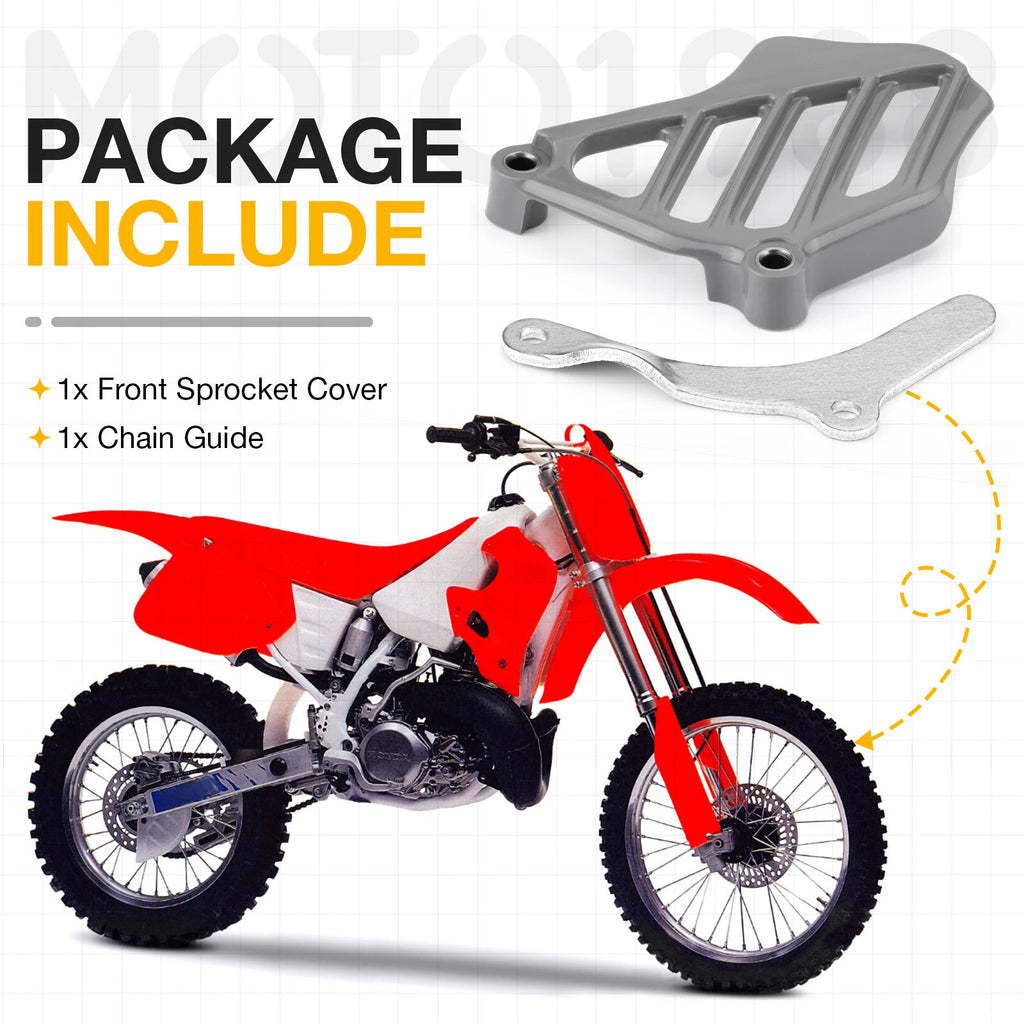 Drive Sprocket Cover Guard & Chain Guide Case Saver for Honda CR250R CR500R (1986–2001)