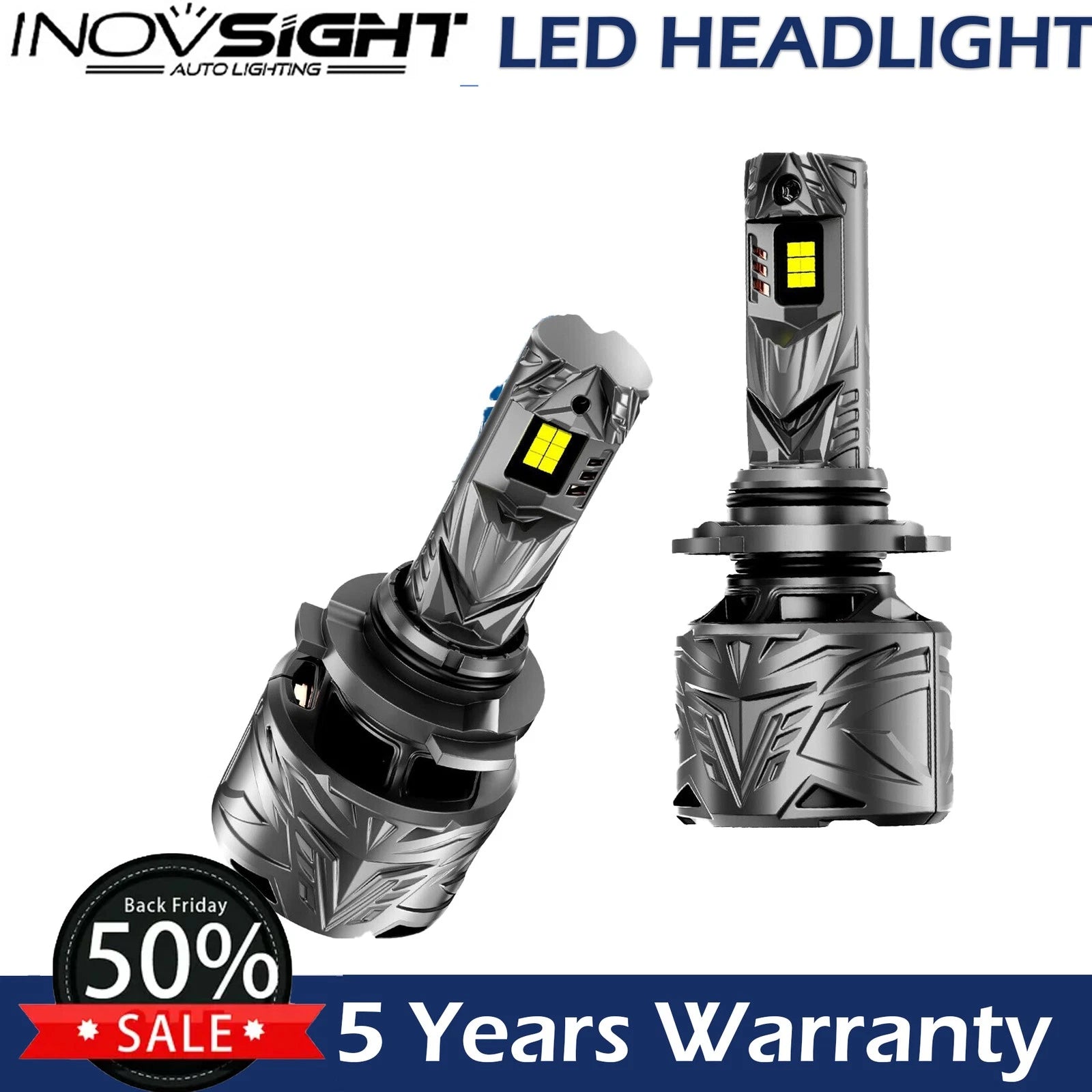 2X H11 H9 LED Headlight Bulbs for NOVSIGHT (80000LM)