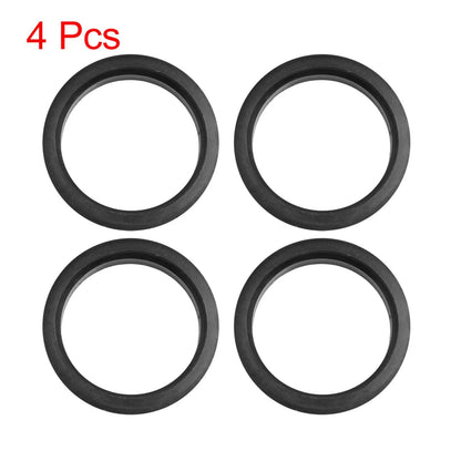 Set of 4 Hub Centric Rings for Car (73.1 to 60.1mm) Black Plastic