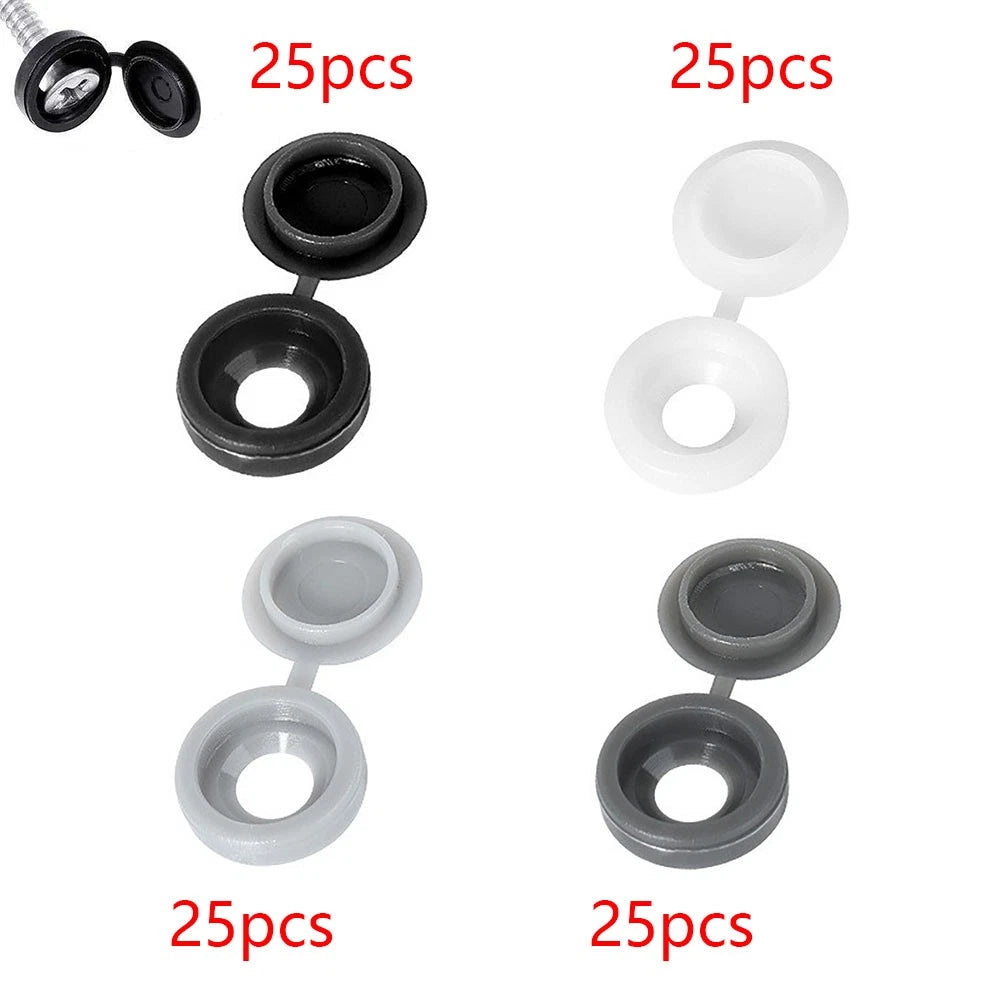 100pcs Screw Cover Caps for Various Applications (4 Colors)