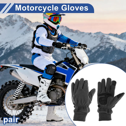 Men's Full Finger Cycling Gloves Double Polar Fleece for Mountain Biking