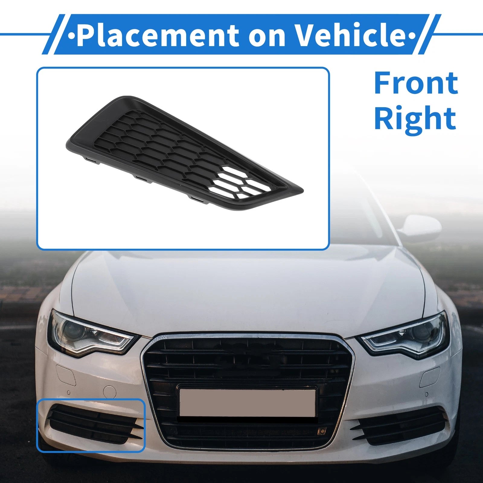 Front Right Fog Light Grille Replacement for Honda City (2015–2017)