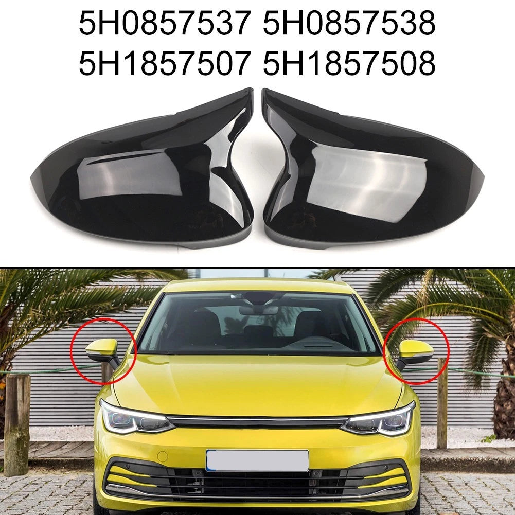 Mirror Housing Covers for Golf 8 (2020–2024) Glossy Black ABS