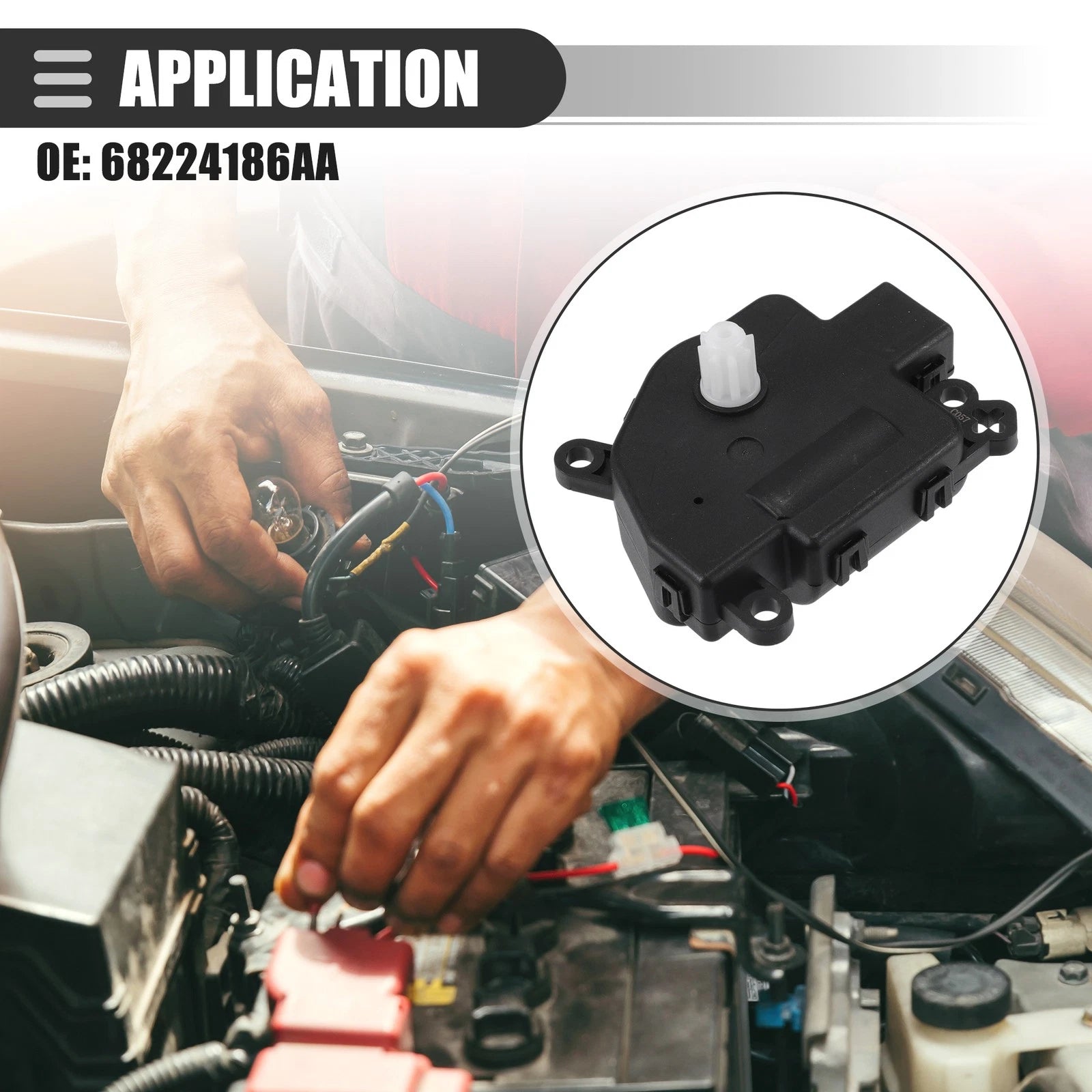 HVAC Heater Blend Air Door Actuator Replacement for Dodge Durango (2011–2024)