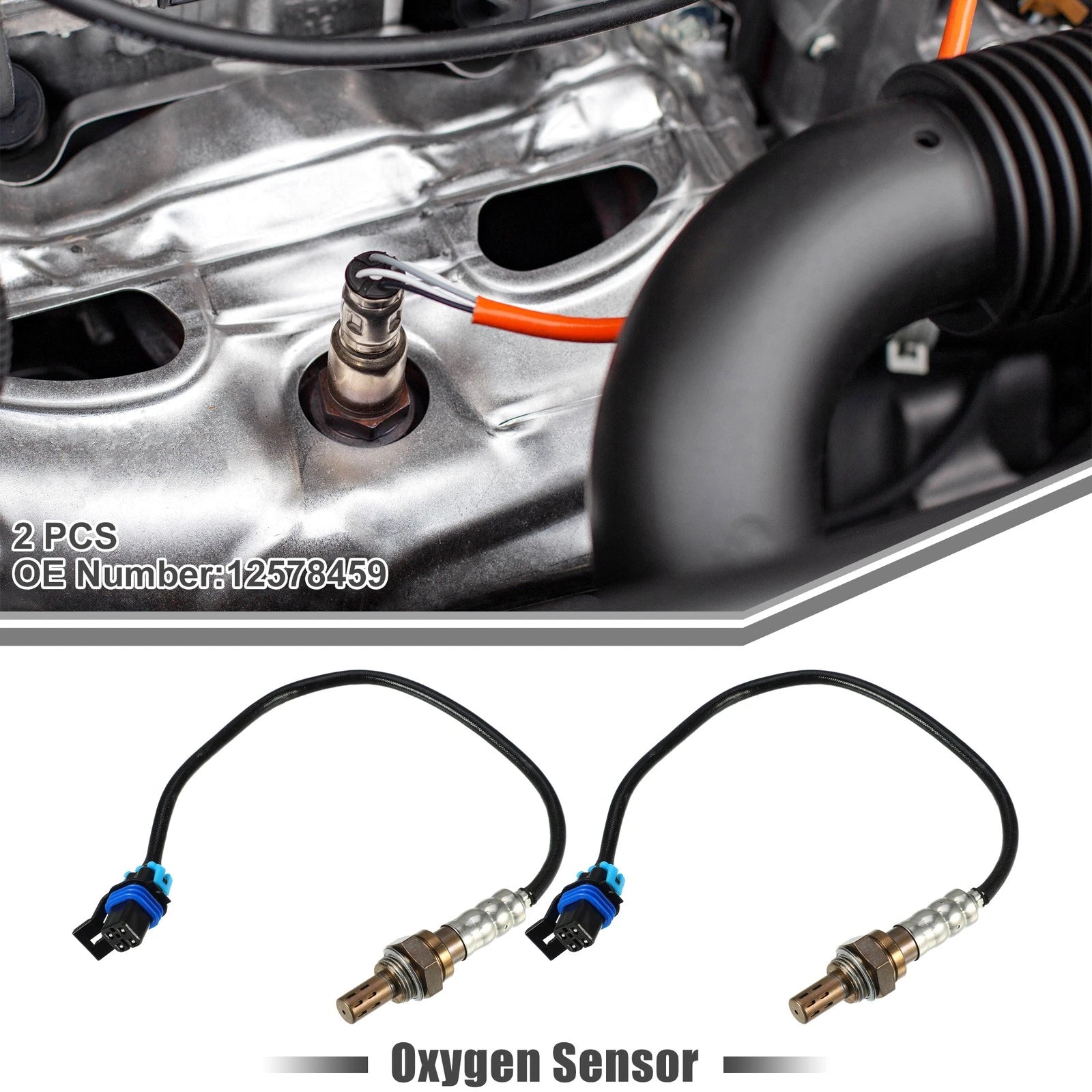 2pcs Oxygen Sensor Upstream Front Replacement for Chevrolet Avalanche 2006-2007