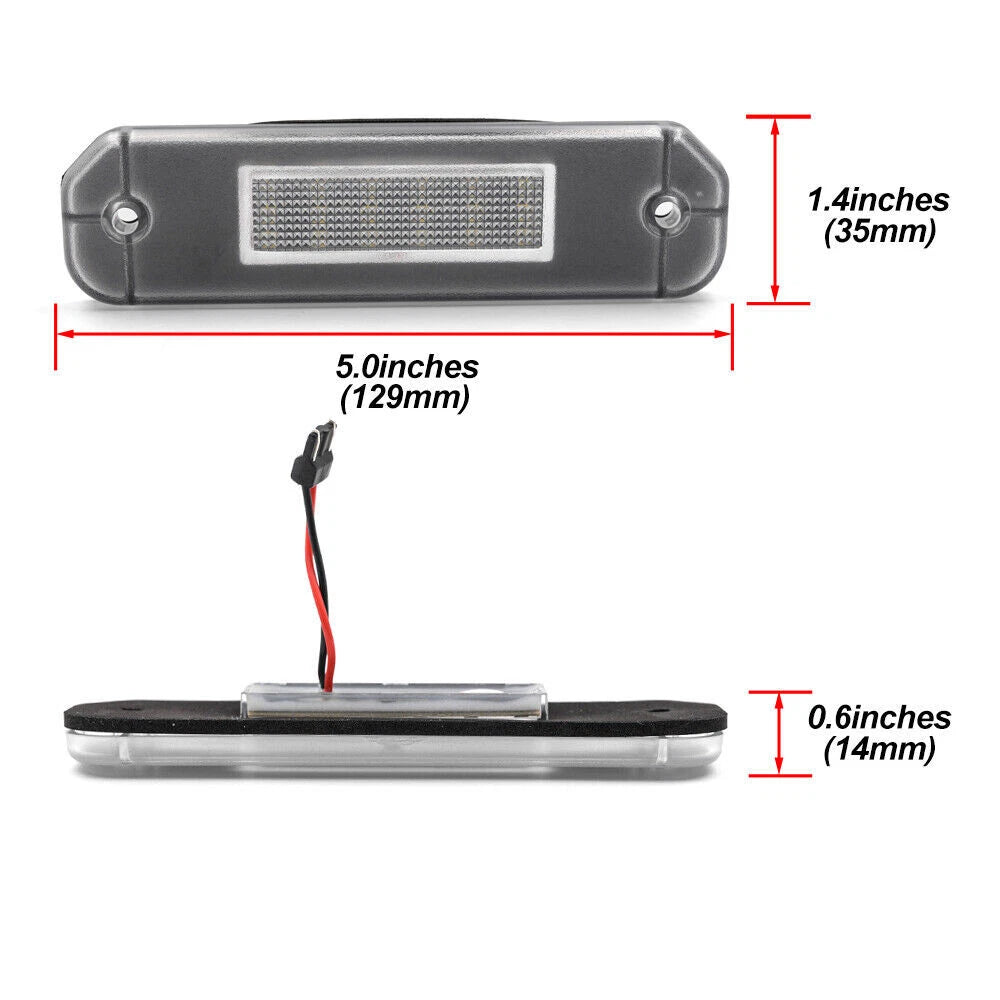 2X White LED License Plate Light for Honda Civic (1996–2000) EJ EK EM EK9 EK4 CR-X