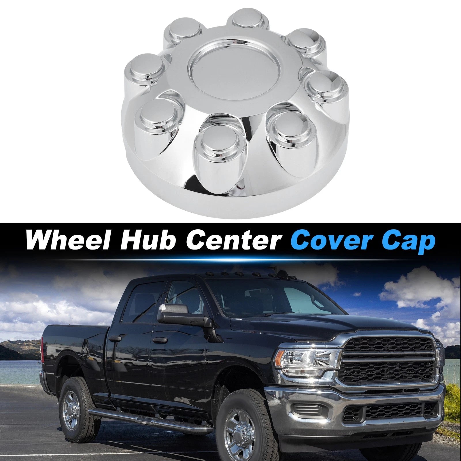 Wheel Hub Center Cap Silver Tone Replacement for Dodge Ram 1500 (2006–2008)