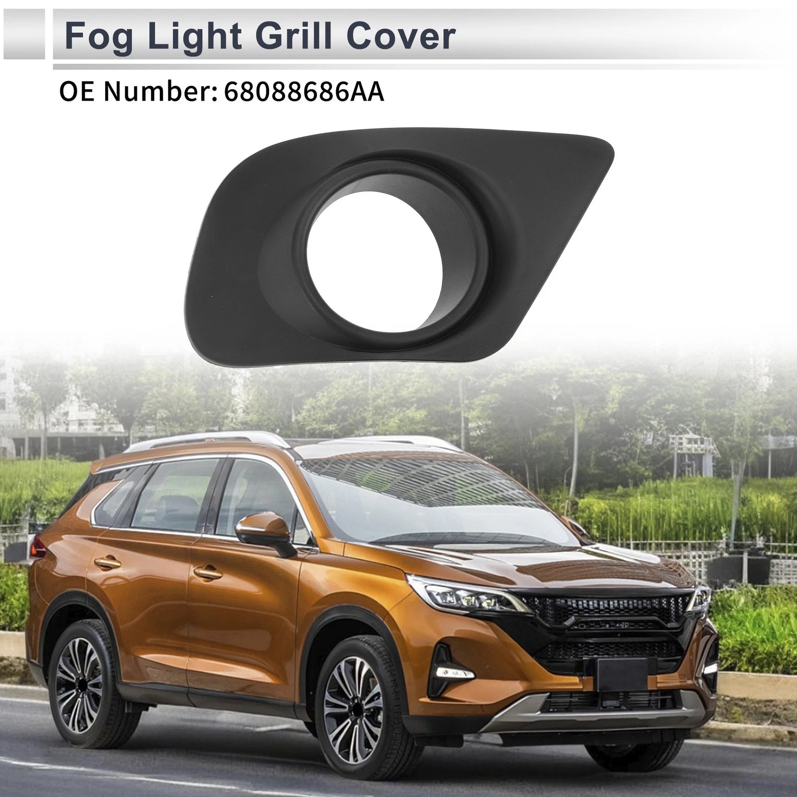 Front Right Fog Light Grill Replacement for Dodge Journey (2011–2018)