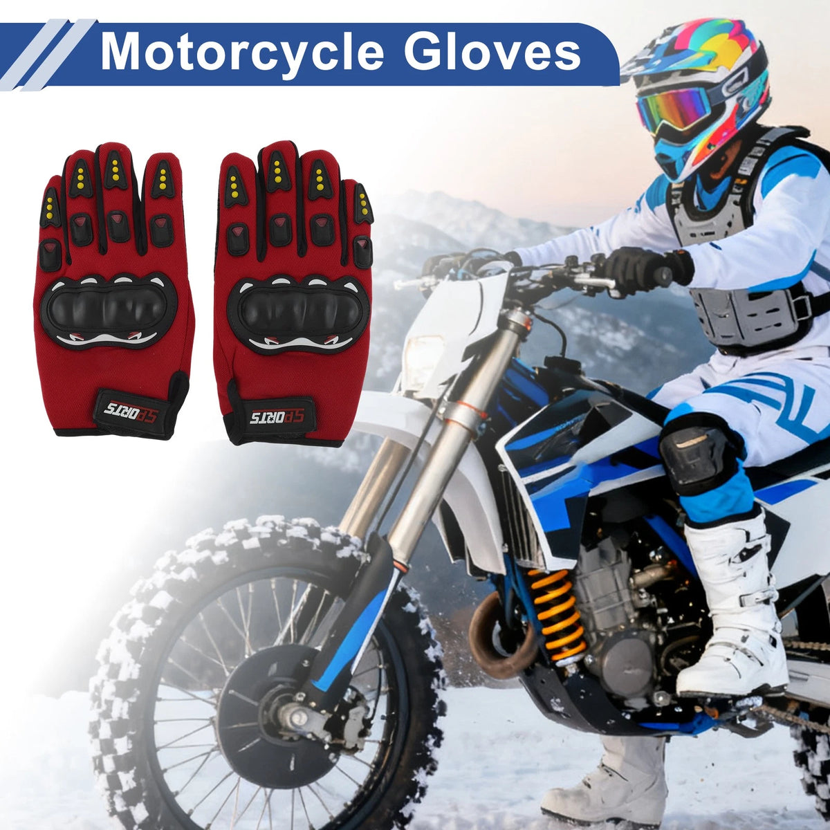 Cycling Fingerless Gloves for Mountain Biking Breathable Grip (Red) (2010–2026)