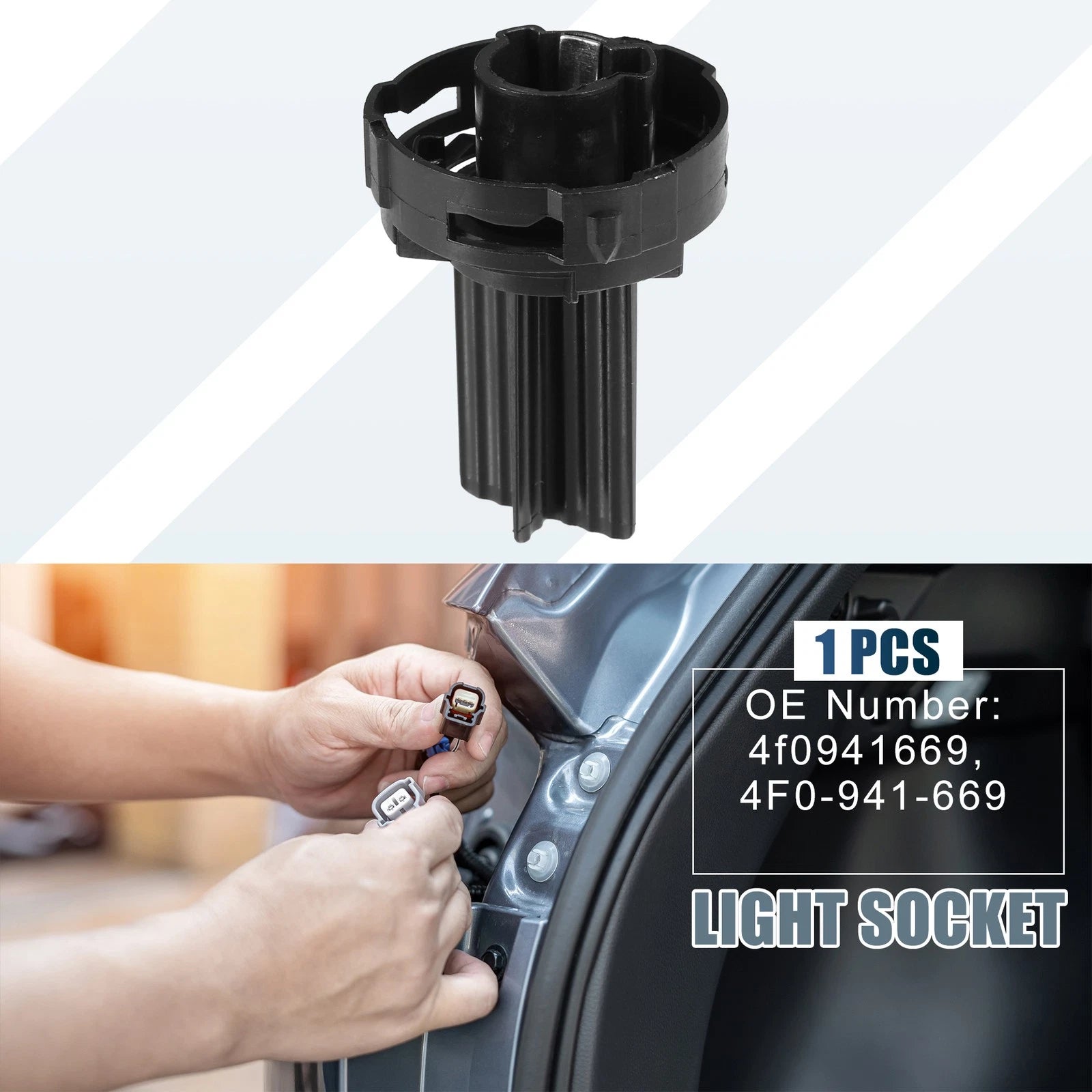 Daytime Running Light Headlamp Socket Holder Replacement for VW Touareg (2007–2010)