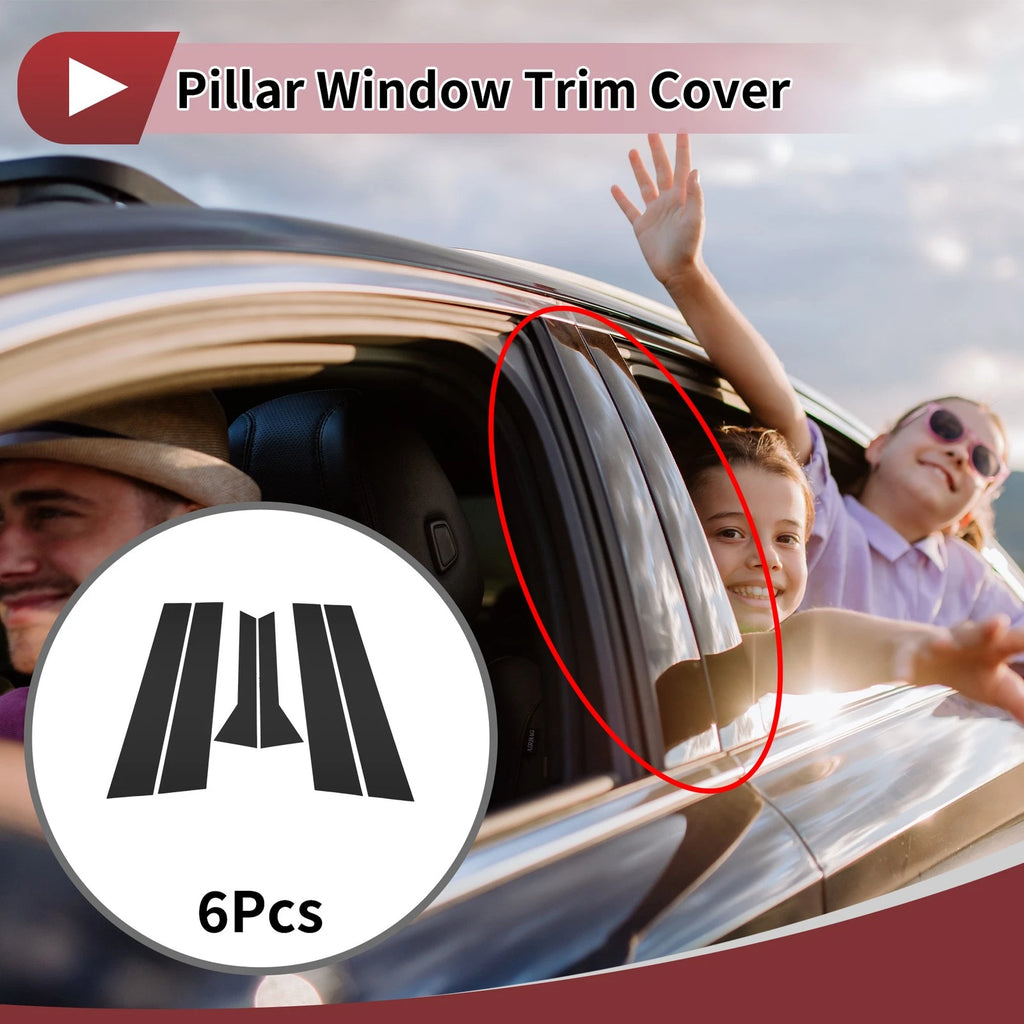 Door Pillar Window Trim for Hyundai Accent Hatchback (2011–2017 Black)