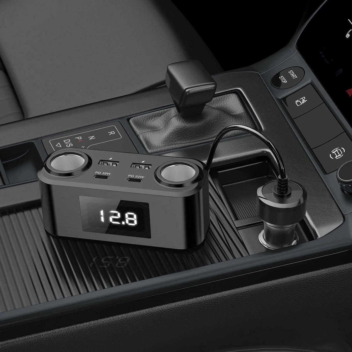 Fast 100W Car Charger with 4 USB Ports for Universal Use (2010–2023)