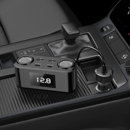 Fast 100W Car Charger with 4 USB Ports for Universal Use (2010–2023)