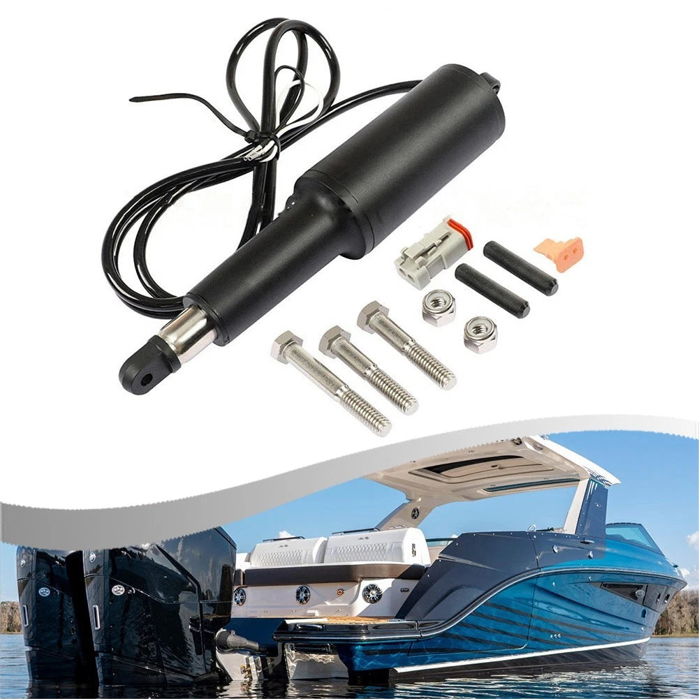 Boat Trim Tab Actuator with 225 Inch Str and 516 Inch Hardware Kit