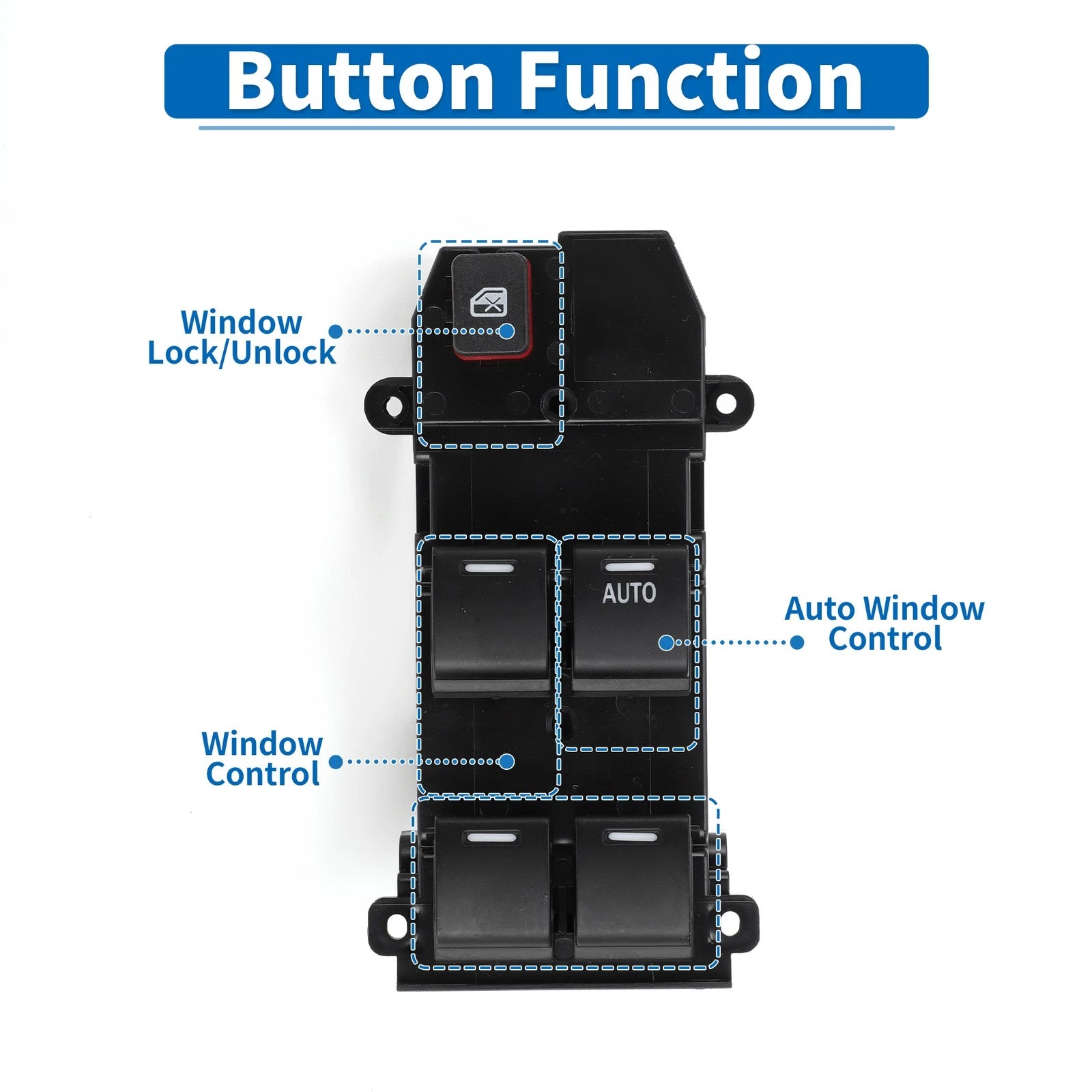 Front Right Power Window Switch for Honda City (2008–2012)