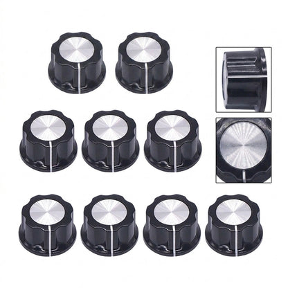 Pack of 10 6mm Dia Shaft Knobs for Top