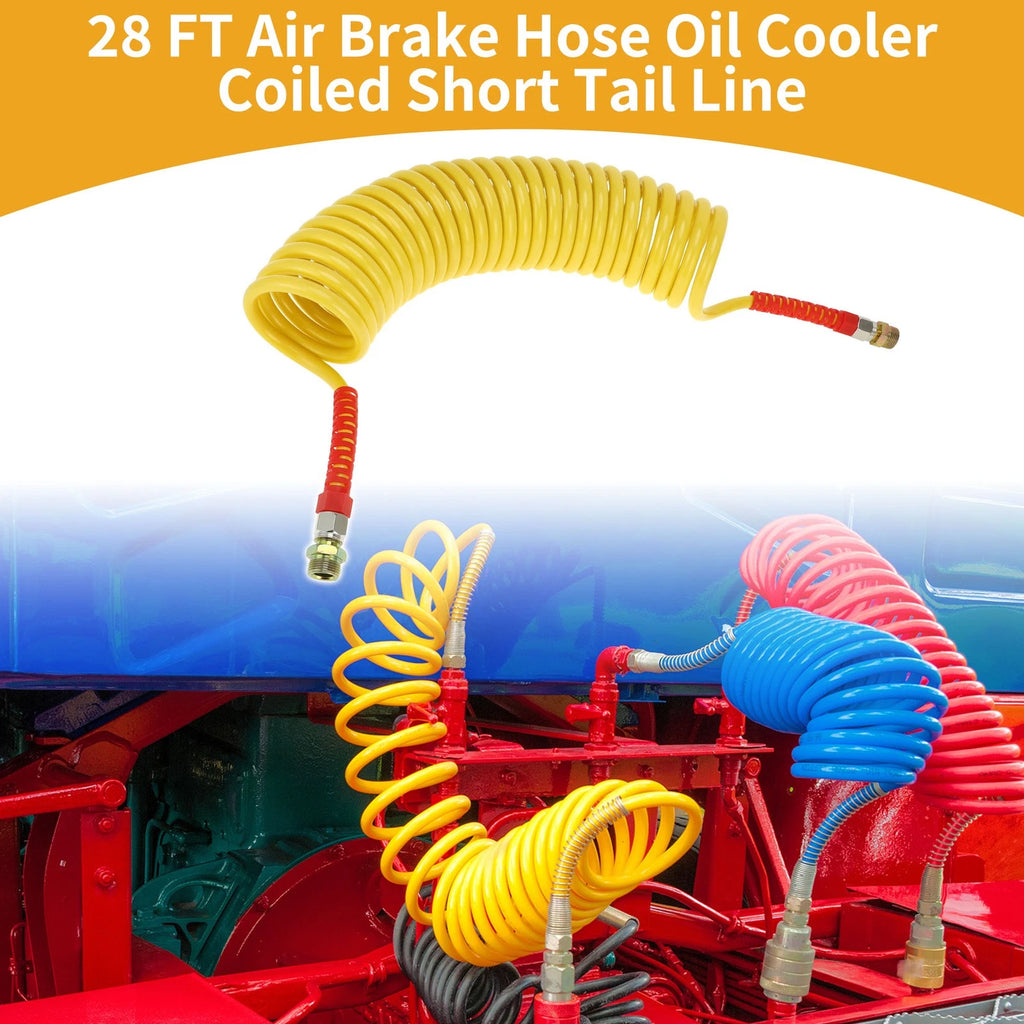 28 FT Air Brake Hose for Coiled Short Tail Line (Universal)