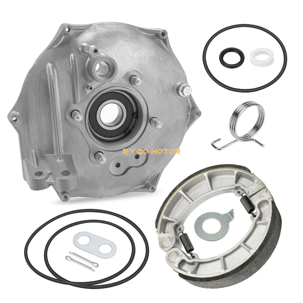 Rear Brake Panel Plate Kit & Brake Shoes for Honda Rancher 420 TRX420 (2014–2024)