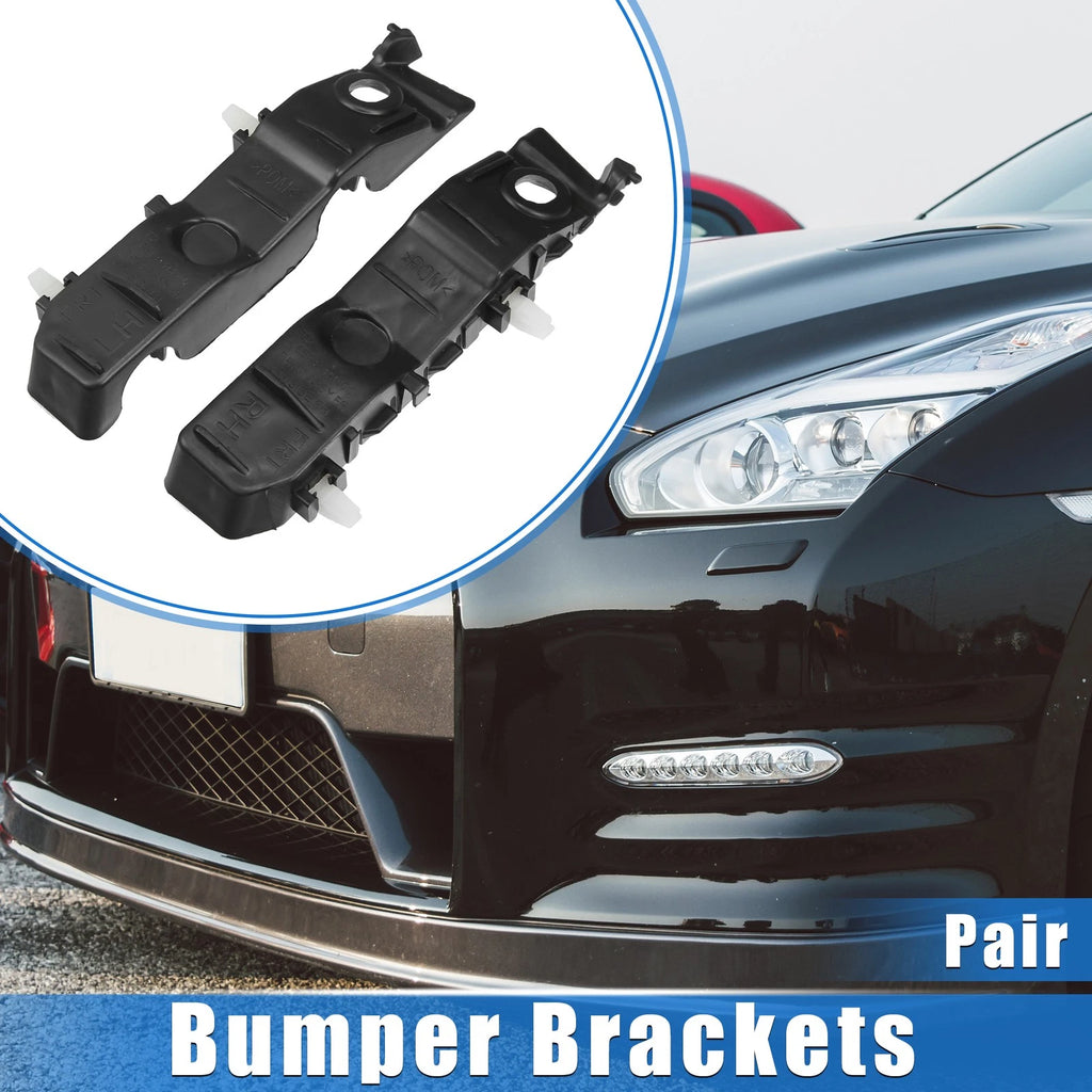 Pair Front Bumper Brackets for Kia Forte (2010–2013) Black
