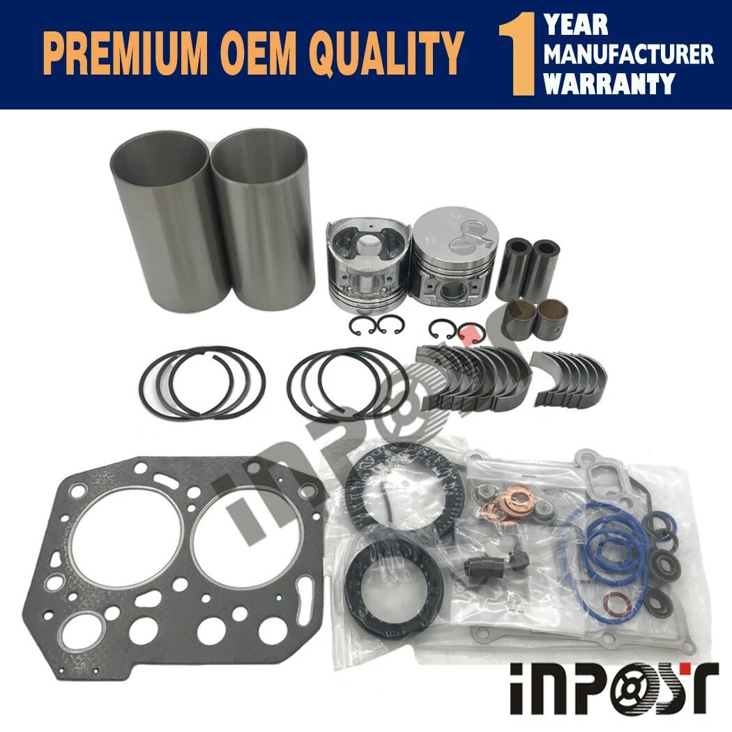 Rebuild Kit for Yanmar 2D70E 2TNV70 (Piston Ring, Head Gasket, Bearing)