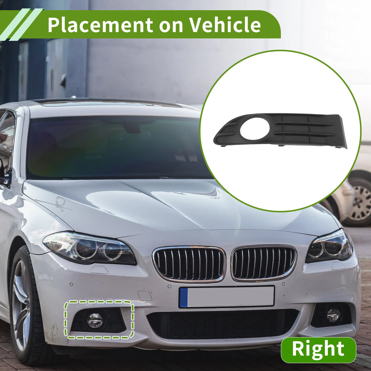 Fog Light Grill for Volvo S40 (2007–2012) No. 30744920 Black