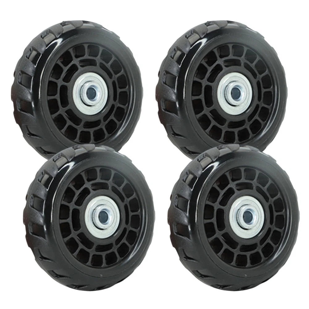 Set of 4 Replacement Wheels for Trolley Cases - Sturdy Lightweight Plastic