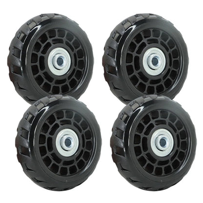 Set of 4 Replacement Wheels for Trolley Cases - Sturdy Lightweight Plastic