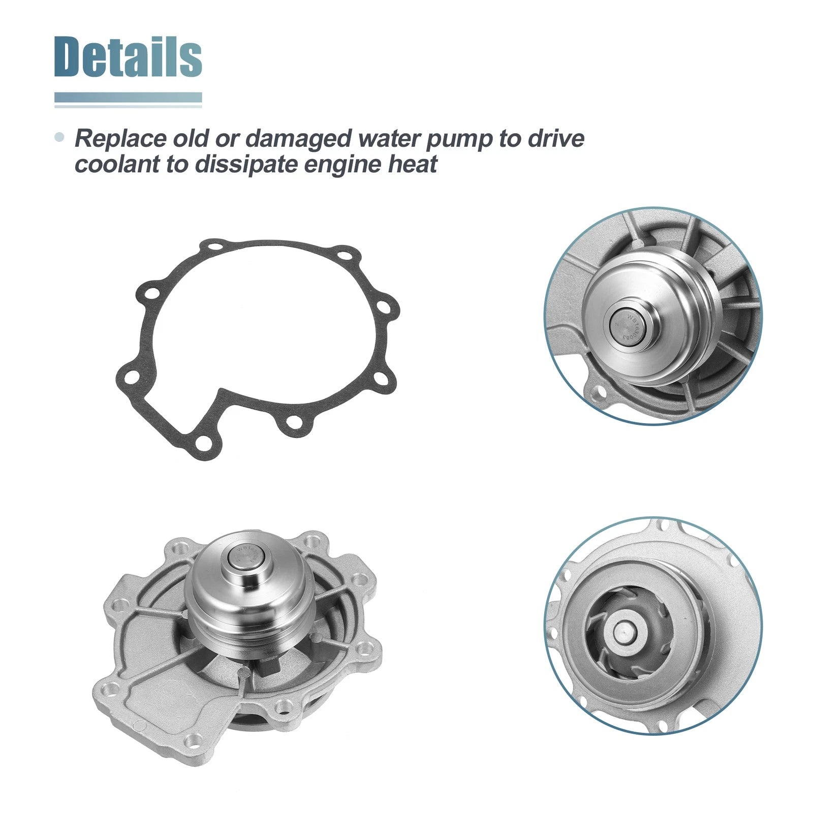 Water Pump Replacement for Mercury Sable 2003-2005 and Mazda MPV 2003-2006