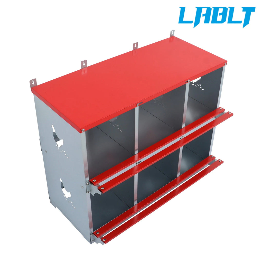 6 Compartment Metal Poultry Nest Box for Chicken (Wall Mount)