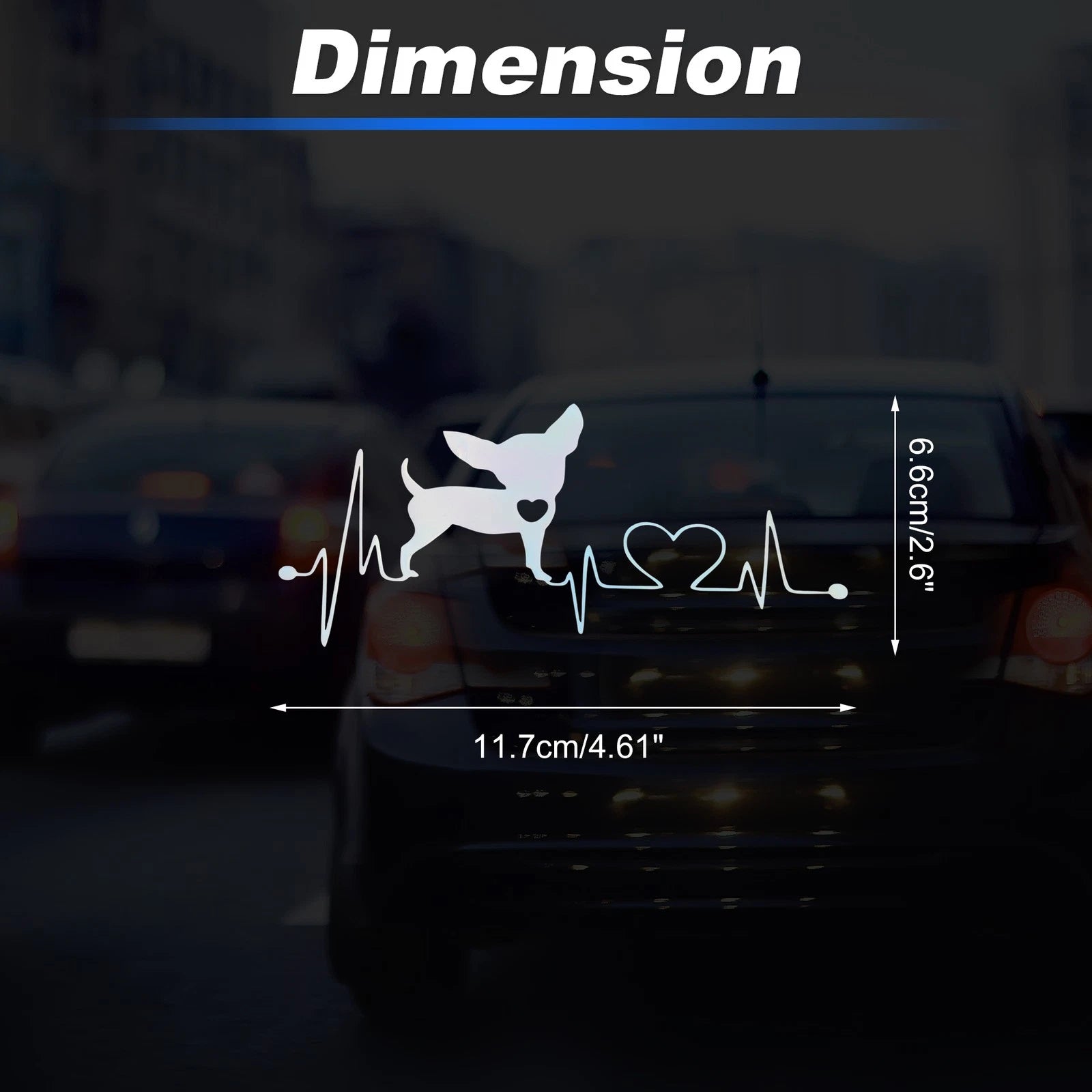 Reflective Bumper Decal for Dog Lovers (Personalized)