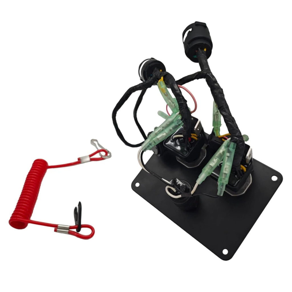 Top Twin Dual Key Switch Assembly Panel for Yamaha (6K1-82570-08, 6K1-82570-13-00)