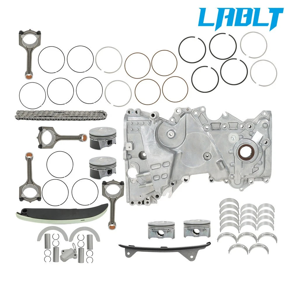 Engine Kit with Con Rod, Piston, Main Rod Bearings, Timing Kit for Hyundai Kia (2.0)