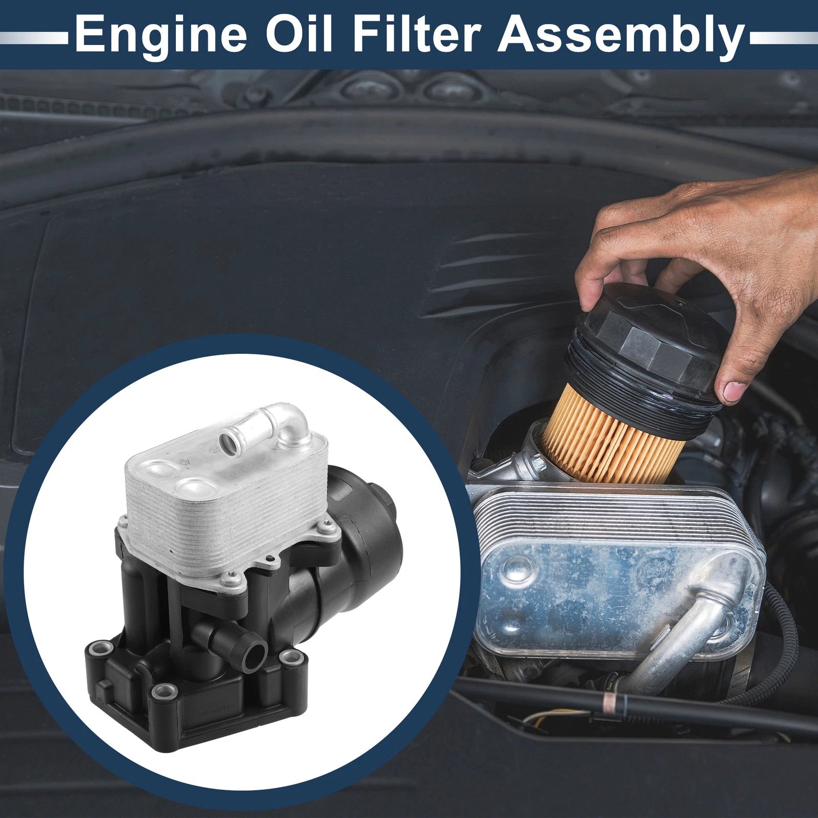 Engine Oil Cooler Filter Housing with Seals for Audi A3 Q5 (2008–2024)