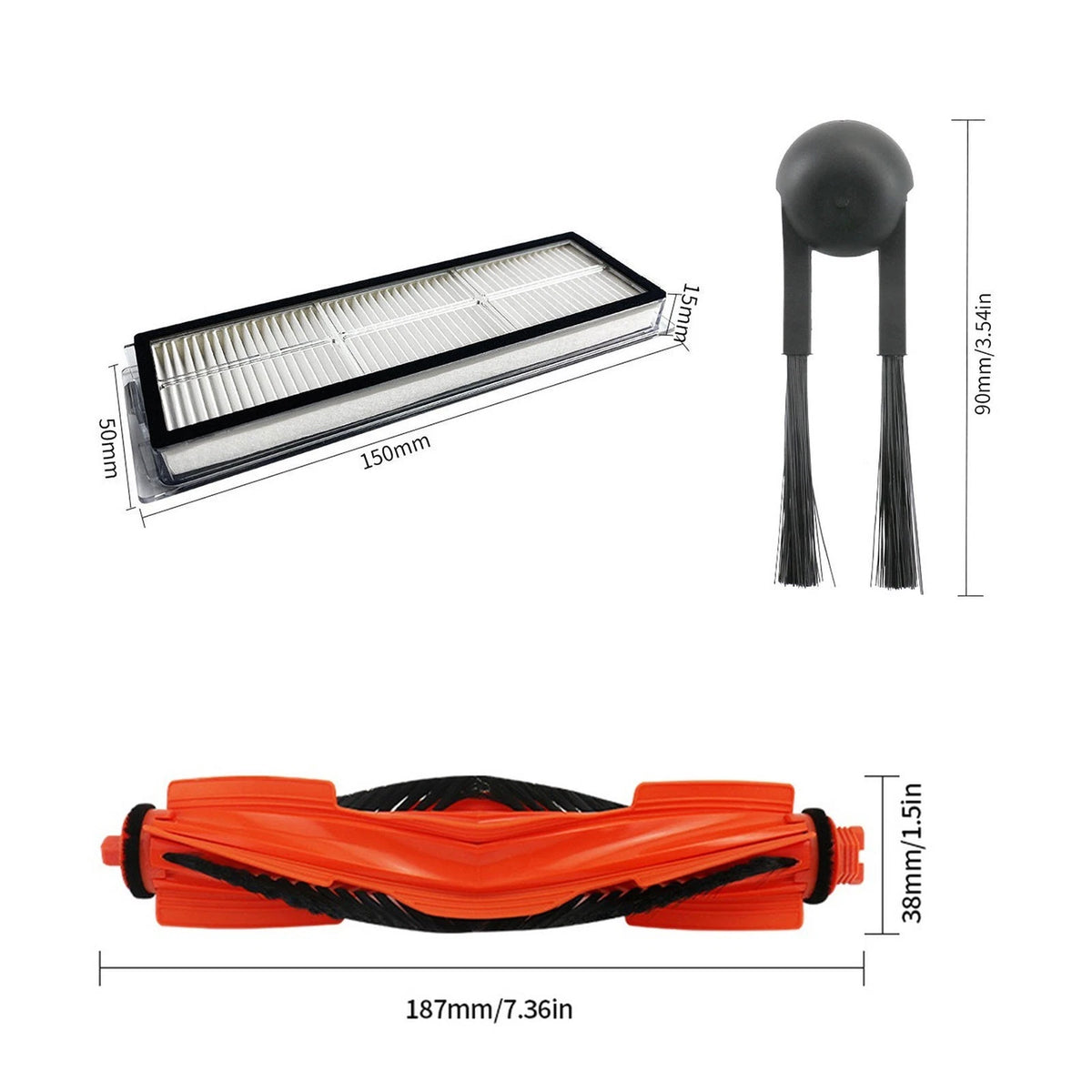 9 Piece Accessory Kit for Xiaomi H40 OV51 Robot Vacuum Cleaner