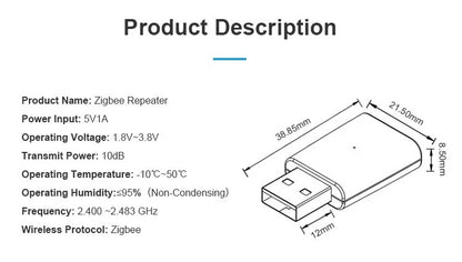 ZigBee 3.0 Mini Signal Amplifier Repeater for Home Smart (2019–2023)