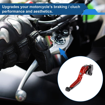 Adjustable Brake Clutch Levers for Kawasaki Ninja 650R (2017–2023) Red Black