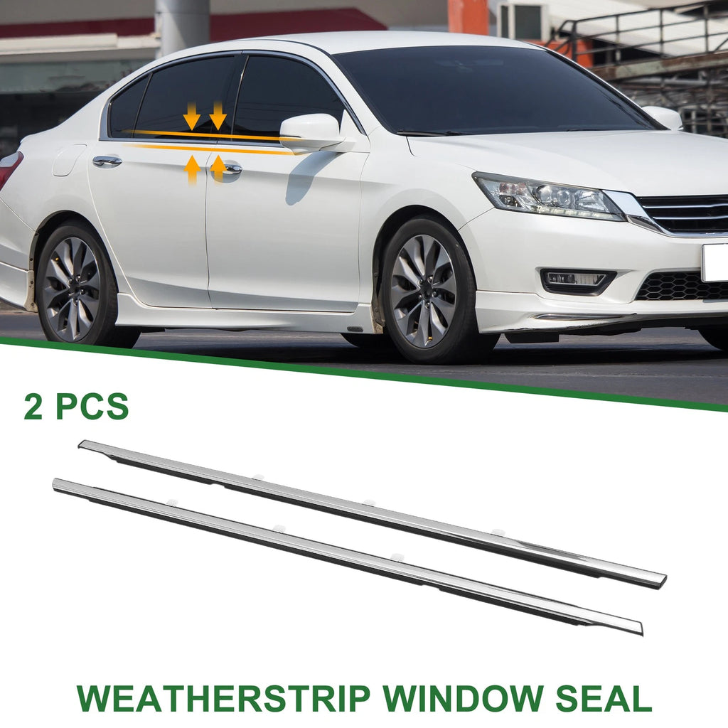 2pc Rear Left Right Weatherstrip Window Seal for Honda Accord (2013–2017)