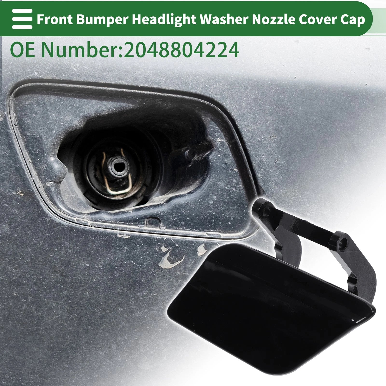 Headlight Washer Nozzle Cover Cap Front Left for Mercedes-Benz W204 (2008–2015)