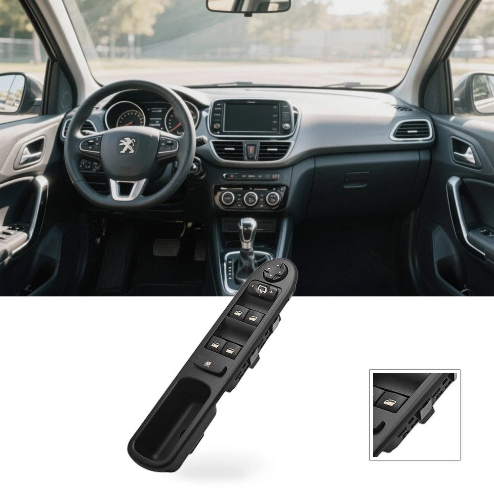 Electric Window Glass Lifter Button Switch for Peugeot 207, Citroen C3 (2006–2014)