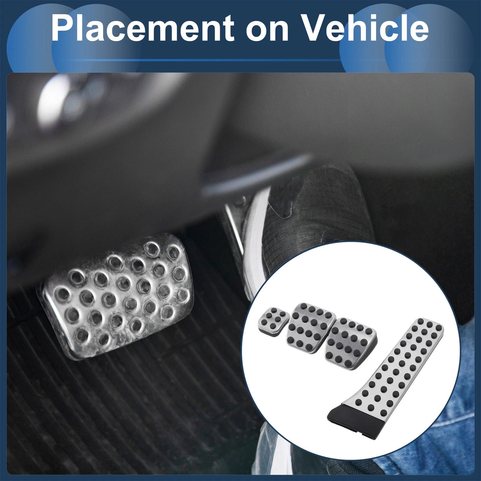 Foot Accelerator Pedal Covers Set for Mercedes Benz C-Class (2015–2021)