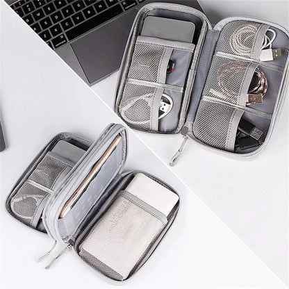 Travel Cable Storage Bag for Electronics USB Charger Organizer Case