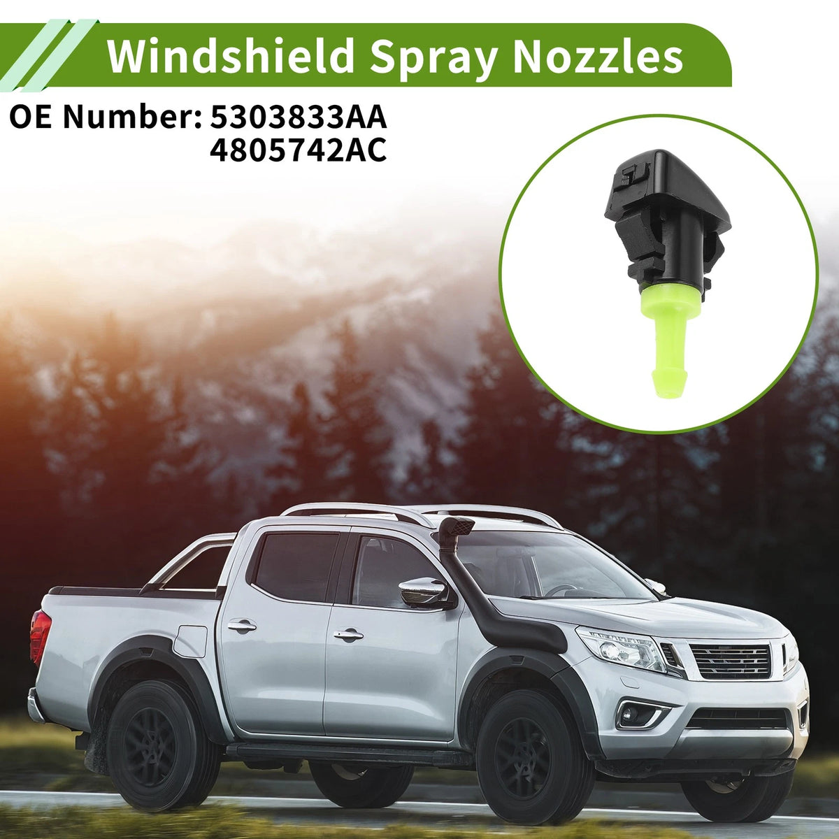 Windshield Washer Nozzle Set for Chrysler (No. 5303833AA)