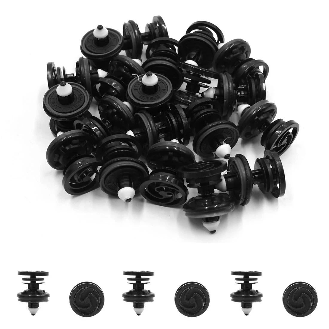 Black Plastic Rivet Clips Bumper Fastener 8mm for Audi (2005–2024)