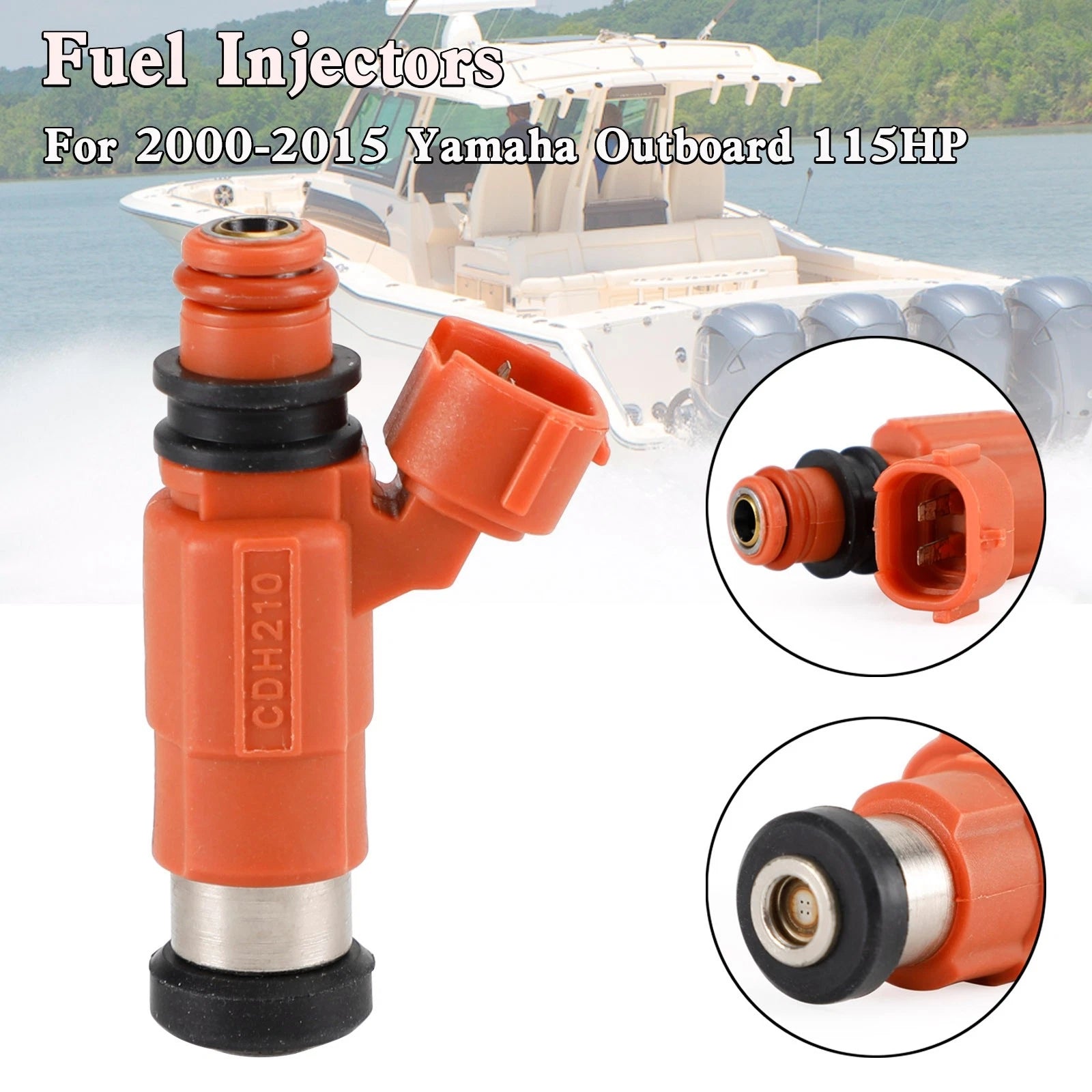 INP-771 Fuel Injector for Yamaha Outboard 115 HP (CDH210, T9, 68V-8A360-00-00)