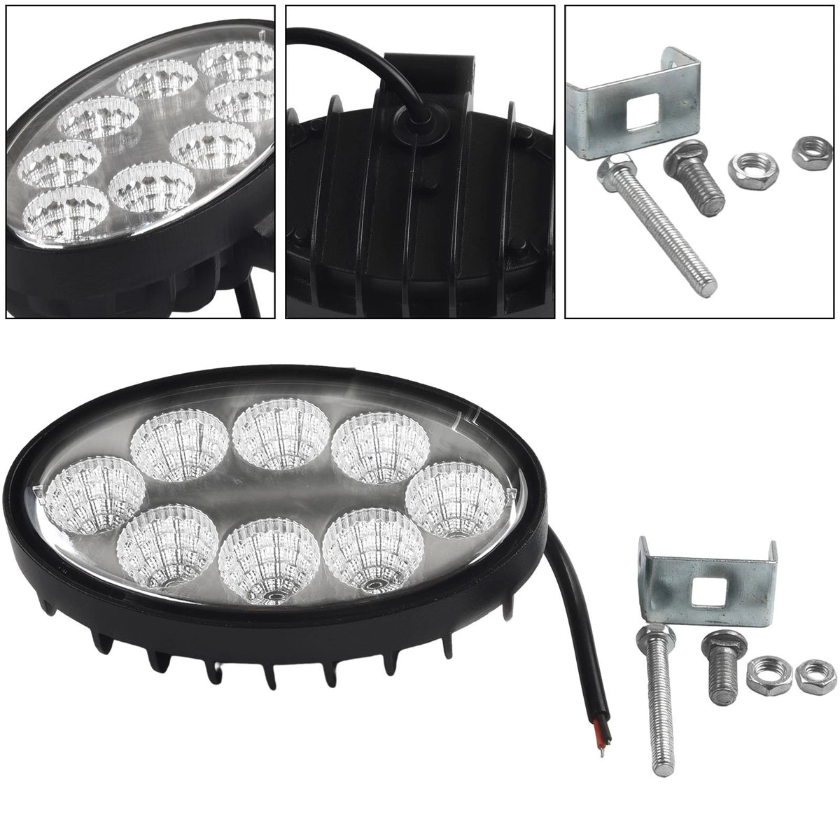 LED Fog Light Flood Beam 5 Inch for Universal 12V 24V Waterproof Shockproof