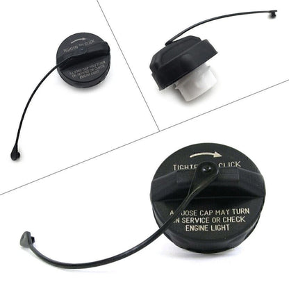 Fuel Tank Gas Cap for Jeep Dodge Chrysler (1999–2019) Non-Locking W/Tether Black