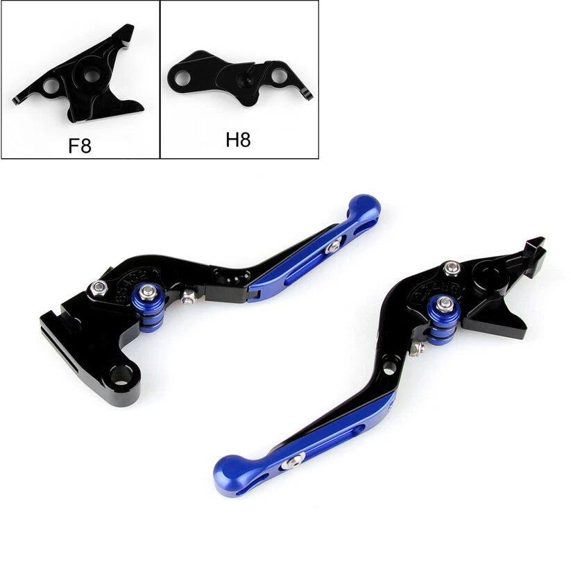 Adjustable Folding Brake Clutch Levers for Hyosung GT250R GT650R (2003–2017) Blue