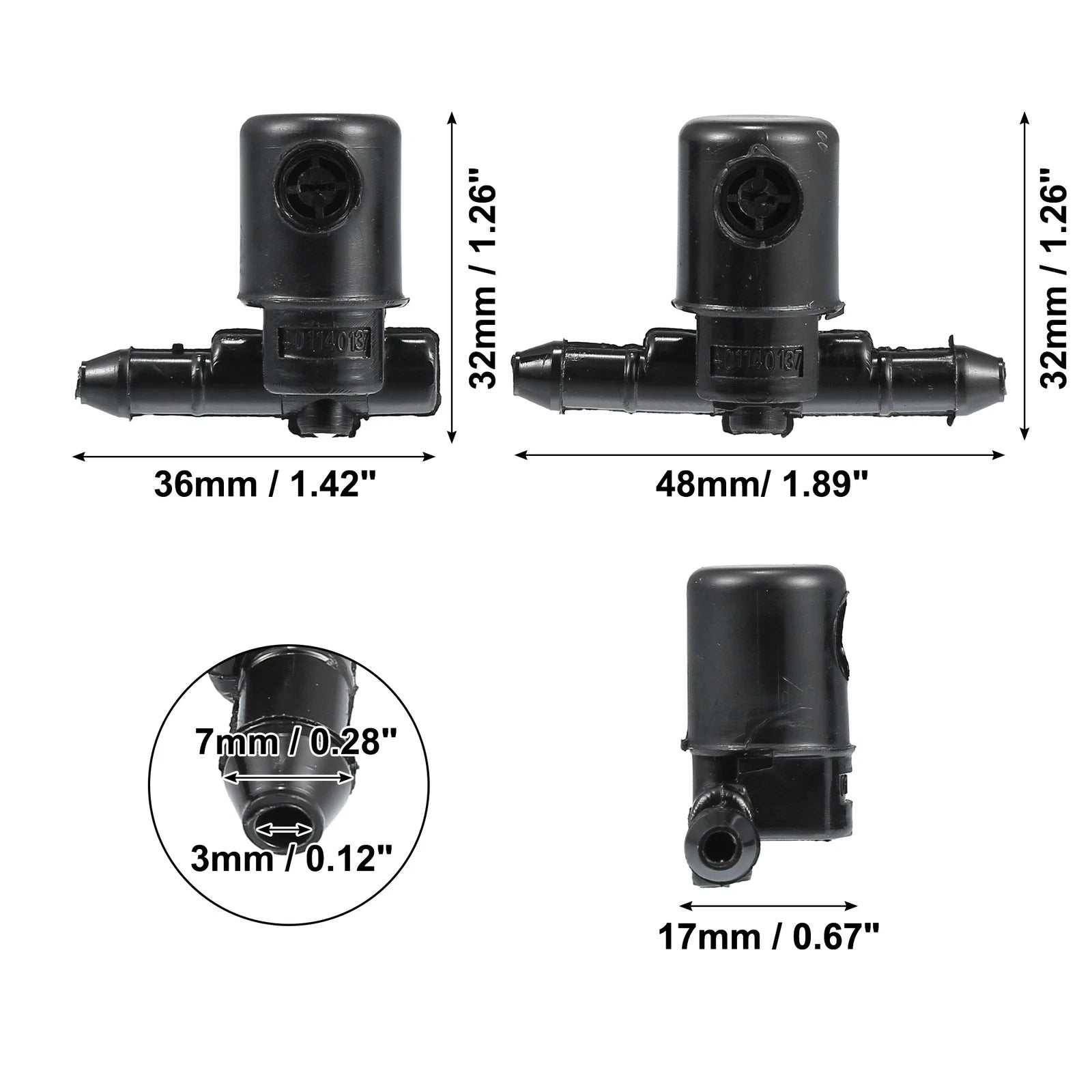 2 Pcs Windshield Washer Nozzles for Buick Regal (2011–2017)