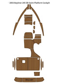 EVA Foam Teak Deck Floor Pad Mat for Bayliner 245 SB (2003)